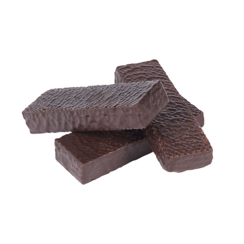 Wafers with peanut filling covered with cocoa coating